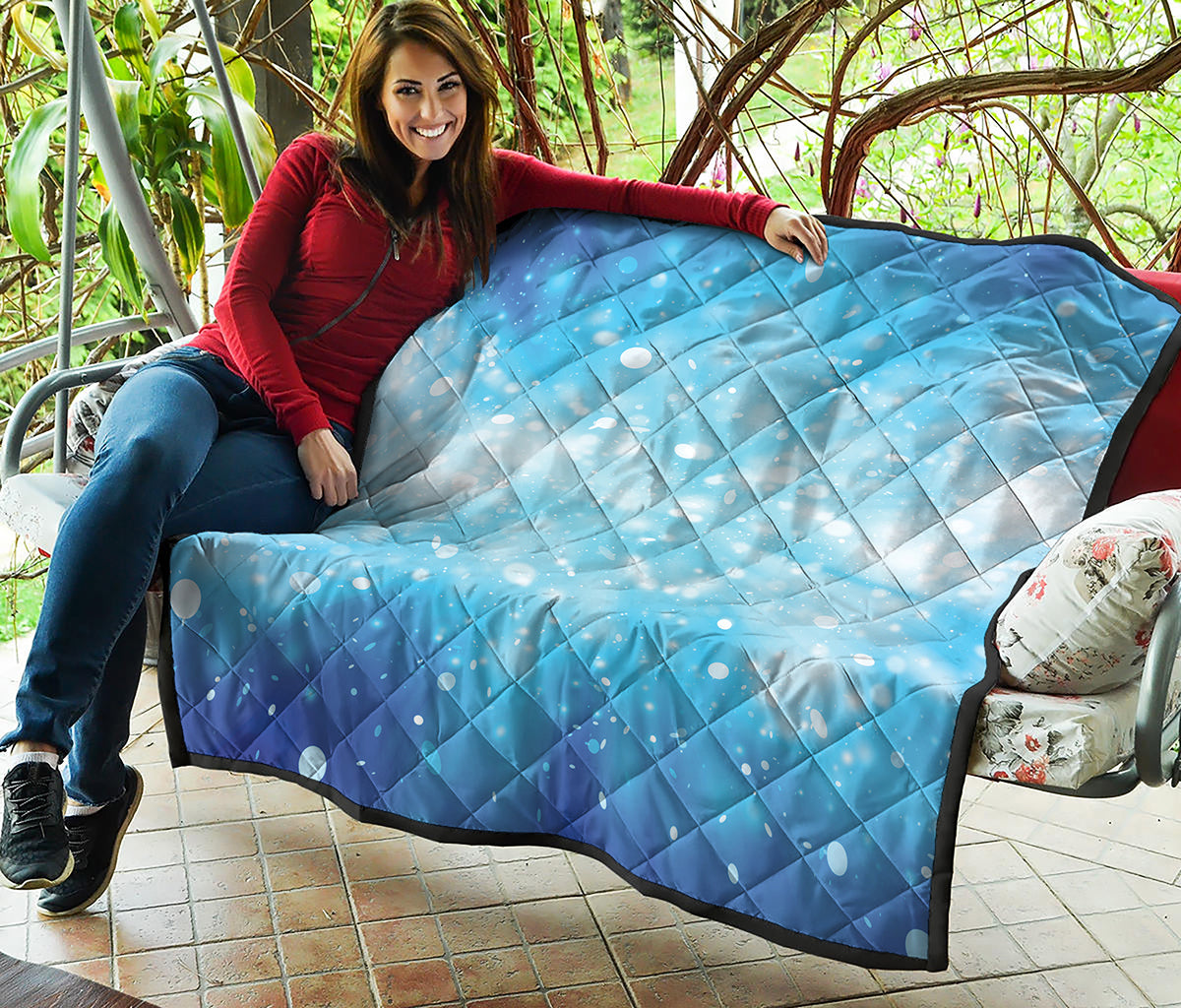 Blue Sparkle Light Print Quilt