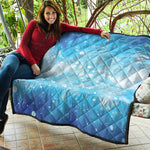 Blue Sparkle Light Print Quilt
