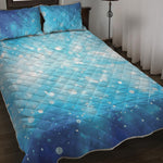 Blue Sparkle Light Print Quilt Bed Set
