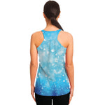 Blue Sparkle Light Print Women's Racerback Tank Top