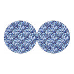 Blue Spring Butterfly Pattern Print Car Coasters