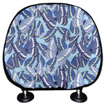 Blue Spring Butterfly Pattern Print Car Headrest Covers