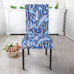 Blue Spring Butterfly Pattern Print Dining Chair Slipcover
