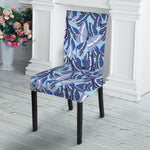 Blue Spring Butterfly Pattern Print Dining Chair Slipcover