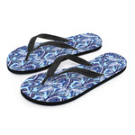 Blue Spring Butterfly Pattern Print Flip Flops