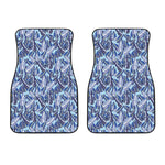 Blue Spring Butterfly Pattern Print Front Car Floor Mats