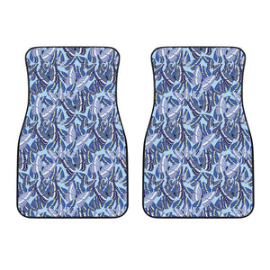 Blue Spring Butterfly Pattern Print Front Car Floor Mats