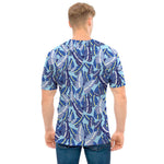 Blue Spring Butterfly Pattern Print Men's T-Shirt