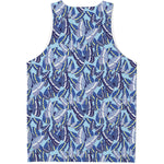 Blue Spring Butterfly Pattern Print Men's Tank Top