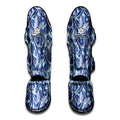 Blue Spring Butterfly Pattern Print Muay Thai Shin Guards