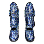 Blue Spring Butterfly Pattern Print Muay Thai Shin Guard