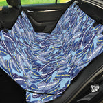 Blue Spring Butterfly Pattern Print Pet Car Back Seat Cover