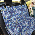 Blue Spring Butterfly Pattern Print Pet Car Back Seat Cover