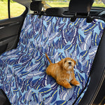 Blue Spring Butterfly Pattern Print Pet Car Back Seat Cover