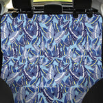 Blue Spring Butterfly Pattern Print Pet Car Back Seat Cover