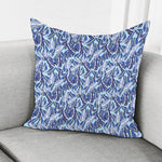Blue Spring Butterfly Pattern Print Pillow Cover