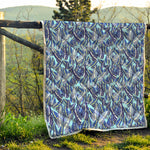 Blue Spring Butterfly Pattern Print Quilt