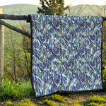 Blue Spring Butterfly Pattern Print Quilt