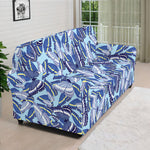 Blue Spring Butterfly Pattern Print Sofa Cover