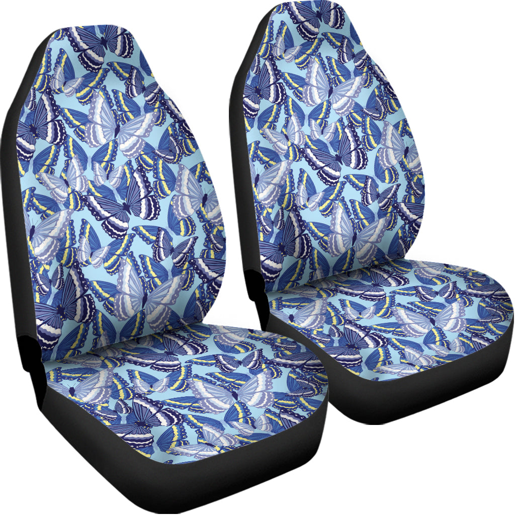 Blue Spring Butterfly Pattern Print Universal Fit Car Seat Covers