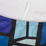 Blue Stained Glass Cross Print Sofa Cover