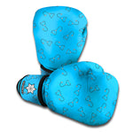 Blue Stethoscope Pattern Print Boxing Gloves