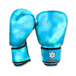 Blue Stethoscope Pattern Print Boxing Gloves
