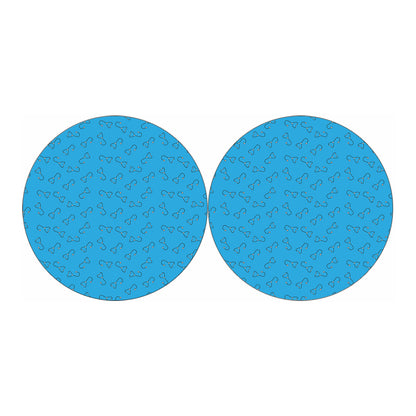 Blue Stethoscope Pattern Print Car Coasters