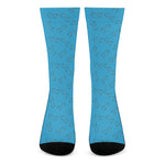 Blue Stethoscope Pattern Print Crew Socks