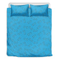 Blue Stethoscope Pattern Print Duvet Cover Bedding Set
