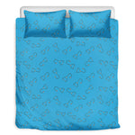 Blue Stethoscope Pattern Print Duvet Cover Bedding Set