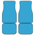 Blue Stethoscope Pattern Print Front and Back Car Floor Mats