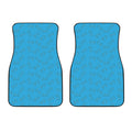 Blue Stethoscope Pattern Print Front Car Floor Mats