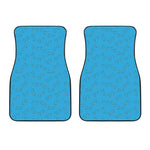 Blue Stethoscope Pattern Print Front Car Floor Mats