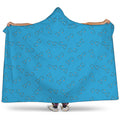 Blue Stethoscope Pattern Print Hooded Blanket