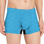 Blue Stethoscope Pattern Print Men's Boxer Briefs