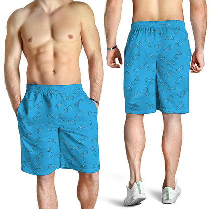 Blue Stethoscope Pattern Print Men's Shorts
