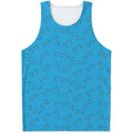 Blue Stethoscope Pattern Print Men's Tank Top