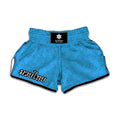 Blue Stethoscope Pattern Print Muay Thai Boxing Shorts