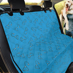 Blue Stethoscope Pattern Print Pet Car Back Seat Cover