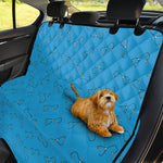 Blue Stethoscope Pattern Print Pet Car Back Seat Cover