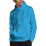Blue Stethoscope Pattern Print Pullover Hoodie