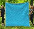 Blue Stethoscope Pattern Print Quilt