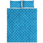 Blue Stethoscope Pattern Print Quilt Bed Set