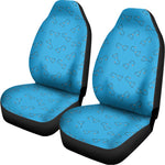 Blue Stethoscope Pattern Print Universal Fit Car Seat Covers