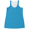 Blue Stethoscope Pattern Print Women's Racerback Tank Top