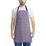 Blue Striped Nautical Anchor Print Apron