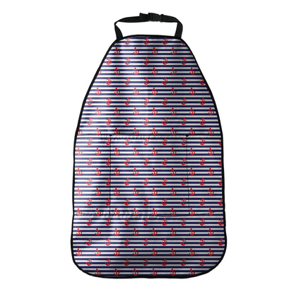 Blue Striped Nautical Anchor Print Car Seat Organizers
