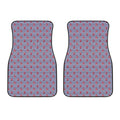 Blue Striped Nautical Anchor Print Front Car Floor Mats