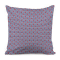 Blue Striped Nautical Anchor Print Pillow Cover